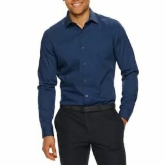Apt. 9 Premier Flex Slim-Fit Spread-Collar Dress Shirt Size 16-16½ (32/33) - Picture 1 of 10